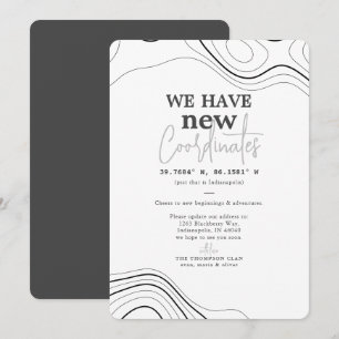 Faire-part Nouvelles coordonnées modernes Gray Moving