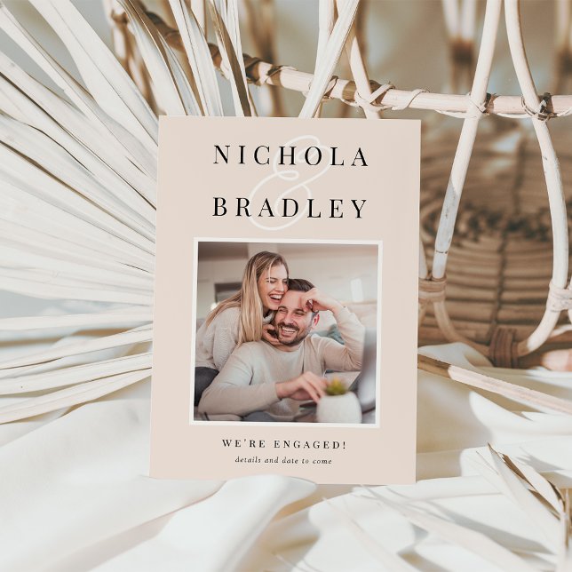 Faire-part Nouvelles Joyeuses | Fiançailles photo (Créateur téléchargé)