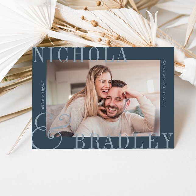 Faire-part Nouvelles Joyeuses | Fiançailles photo (Créateur téléchargé)