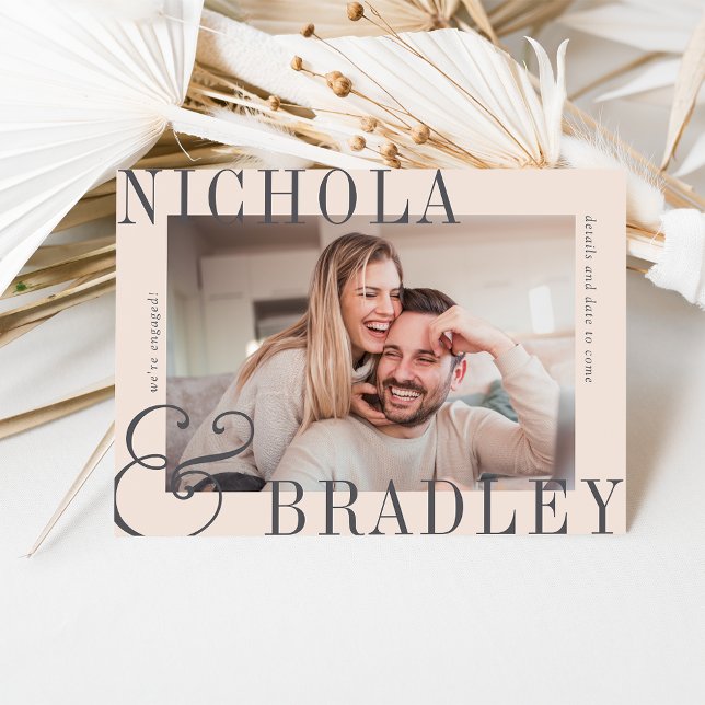 Faire-part Nouvelles Joyeuses | Fiançailles photo (Créateur téléchargé)