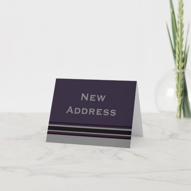Faire-part Nouvelles rayures d'adresse (Devant)