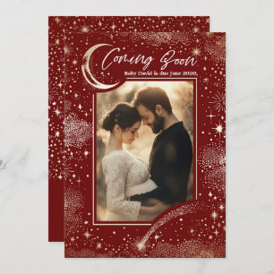 Faire-part Nuit étoilée céleste Prochainement Grossesse Photo