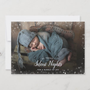 Faire-part Nuits Silencieuses Pour un Paquet de Joie Noël 4 P