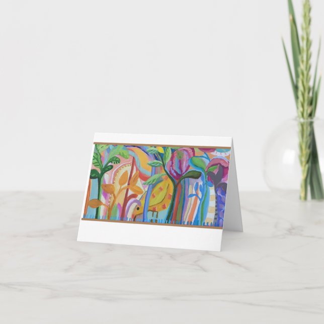 Faire-part Oiseau dans le jardin (Devant)