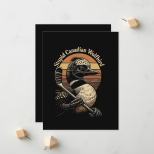 Faire-part Oiseau loup canadien stupide