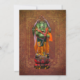 Faire-part Om Gan Ganpataye Mantra to Lord Ganesha Card