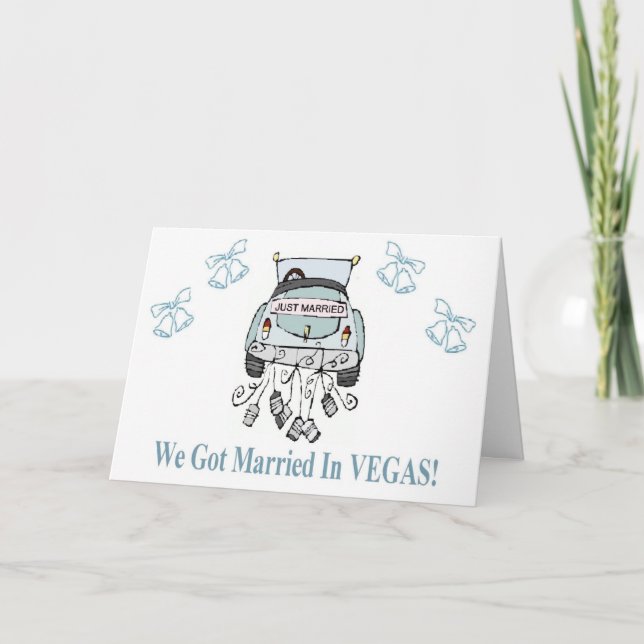 Faire-part On a Got Married à Vegas ! Announcement (Devant)