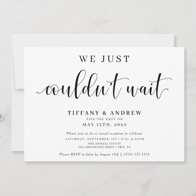 Faire-part On ne pouvait pas attendre le Mariage (Devant)