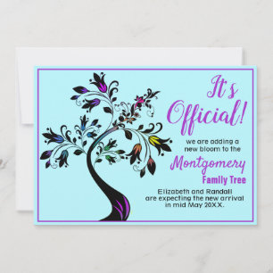 Faire-part On s'attend à ce qu'il s'agisse d'un bébé d'arbre 