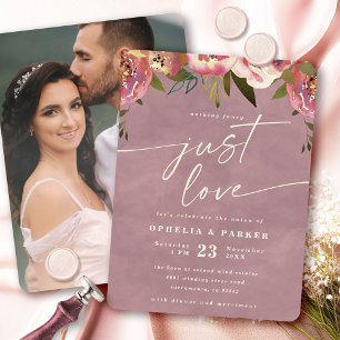 Faire-part Ophelia Floral Nothing Fancy Just Love Mariage