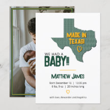Oreille verte/dorée Fabriquée au Texas Photo Baby