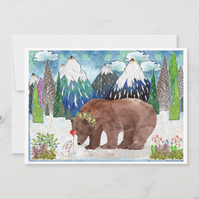 FAIRE-PART OURS ET BUNNY PAR TRISTAN BERLUND (Devant)