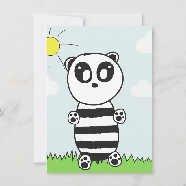 Faire-part Panda Kids (Dos)