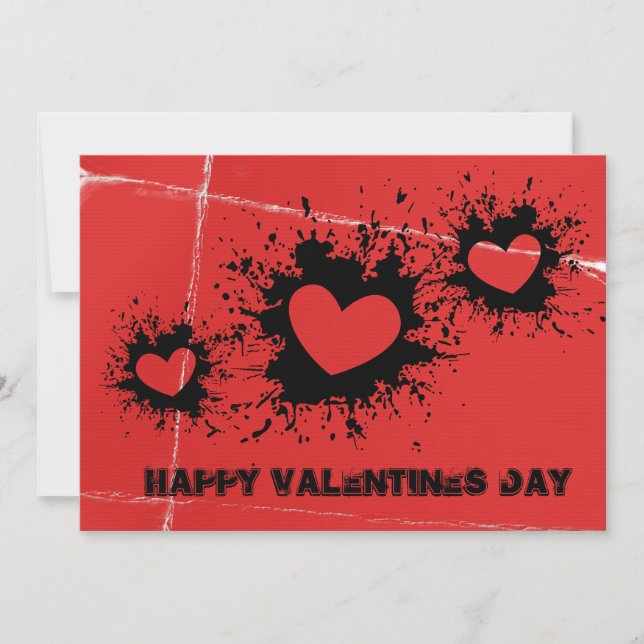 Faire-part Papier et peintures à la broche Valentine (Devant)