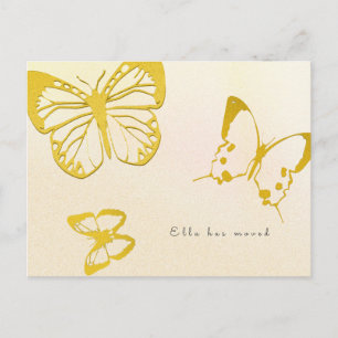 Faire-part Papillon Nouvelle adresse pour sa carte postale pe