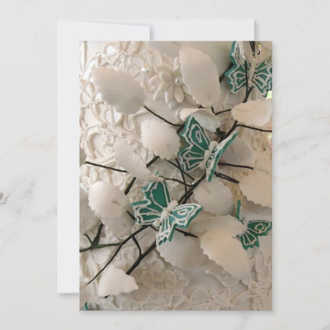 Faire-part papillons verts (Devant)