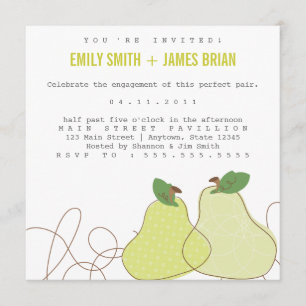 Faire-part parfait de fiançailles de paires