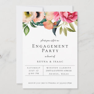 Faire-part Parti d'engagement Bohemian Blooms
