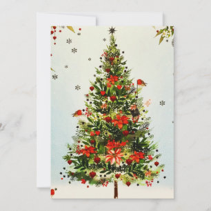 Faire-part Parties scintillant Winter Deer Forest Rose Floral