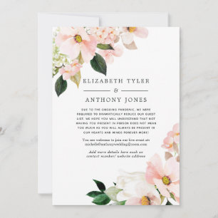 Faire-part Pastel Blush Pink Mariage Liste d'invités réduits