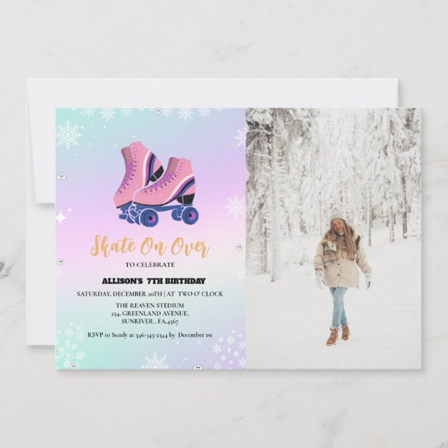 Faire-part Patinage sur glace Patinage d'hiver Patinage sur l (Devant)