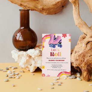 Faire-part Patinage sur glace Retro super Anniversaire Let's