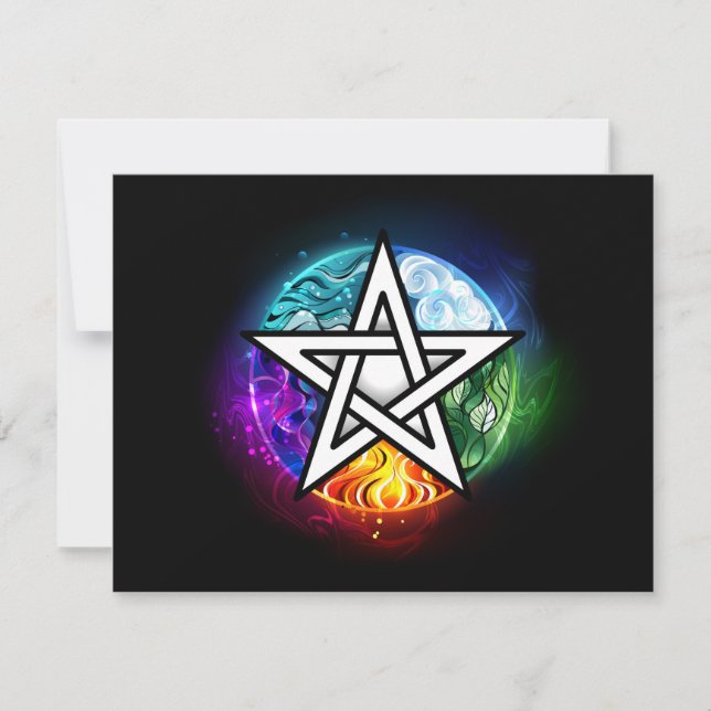 Faire-part pentagramme du Wiccan (Devant)