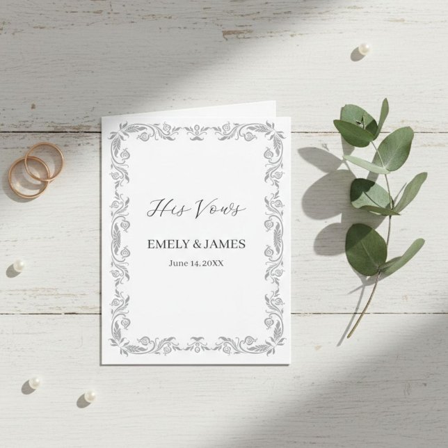 Faire-part  Personalized Wedding Vow Card & Keepsake (Créateur téléchargé)