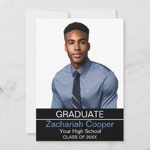 Faire-part personnalisé de diplômé afro-américain 