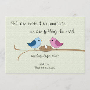 Faire-part personnalisé mignon de grossesse