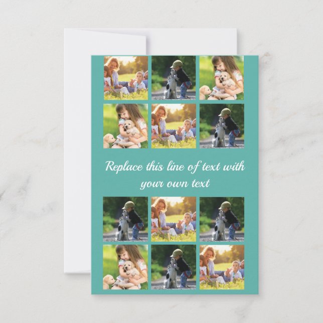 Faire-part Personnaliser le collage photo et le texte Coque-M (Devant)