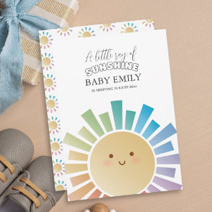 Faire-part Petit Rayon de Soleil Naissance Bébé Genre Neutre