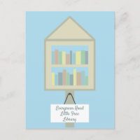 Peu de carte postale de coutume de bibliothèque
