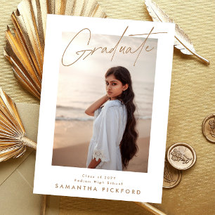 Faire-part Photo 2 faces 2025 Graduation au lycée