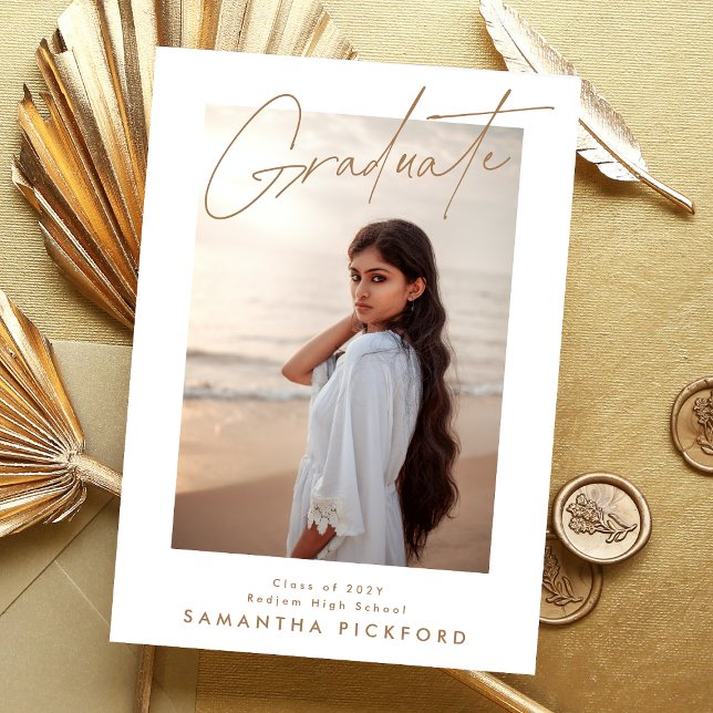 Faire-part Photo 2 faces 2025 Graduation au lycée (Créateur téléchargé)