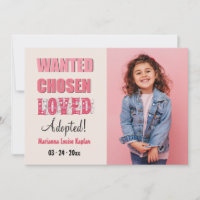 Faire-part photo adopté