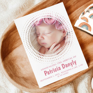 Faire-part Photo Collage de photos de bébé simple minimal mig