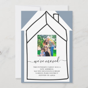 Faire-part Photo de déménagement avec changement d'adresse mo