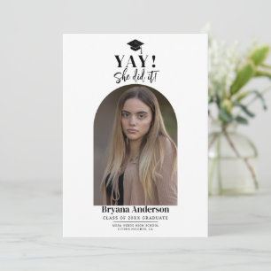 Faire-part photo de Dôme de Graduation Minimale Mo