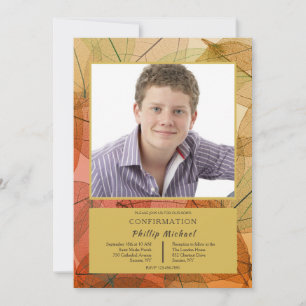 Faire-Part Photo de Feuilles Transparentes qui Tom