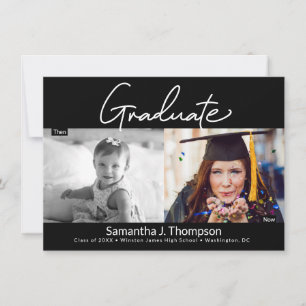 Faire-part Photo de finissants du lycée d'alors et d'aujourd'