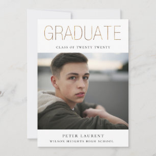 Faire-part Photo de grade d'or