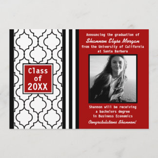 Faire-part photo de graduation chic contemporaine