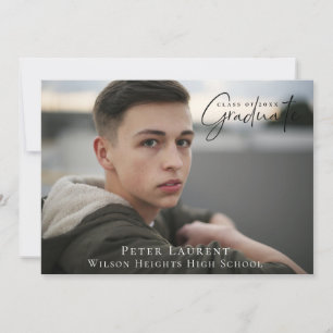 Faire-part Photo de graduation en calligraphie moderne