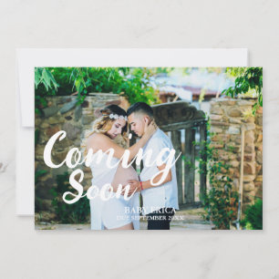 Faire-part photo de grossesse Minimal À Venir