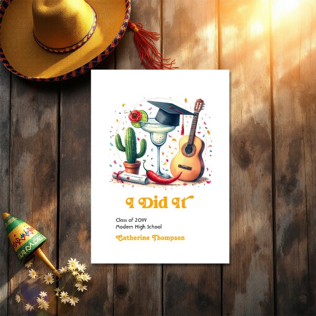 Faire-part Photo de la Fiesta Graduation (Graduation Fiesta Photo Announcement)