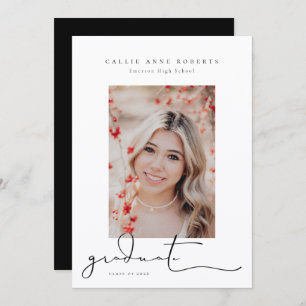 Faire-part photo de la graduation de l'instantané 
