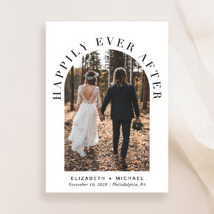 Faire-part Photo de mariage à l'arche pour un bonheur éternel