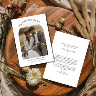 Faire-part Photo de mariage bohème à petit budget Nous avons 