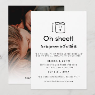 Faire-part Photo de mariage réduit mignon et drôle